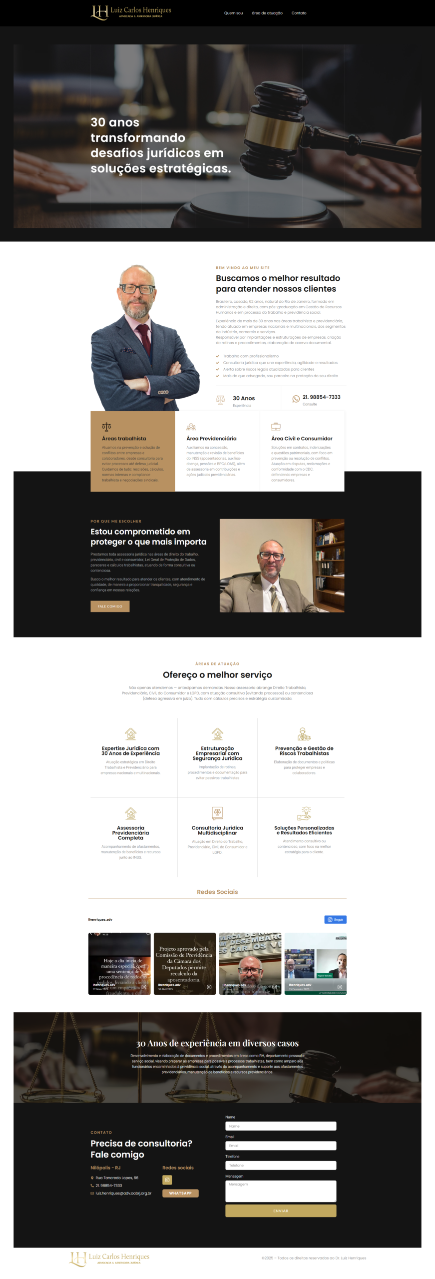 Site Luiz Henriques Advogado